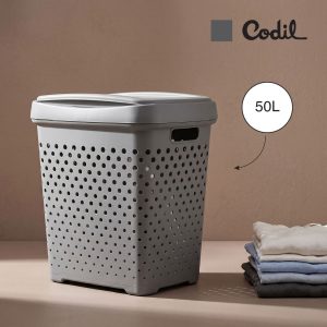CESTA RECTANGULAR  PARA ROPA 50 LITROS
